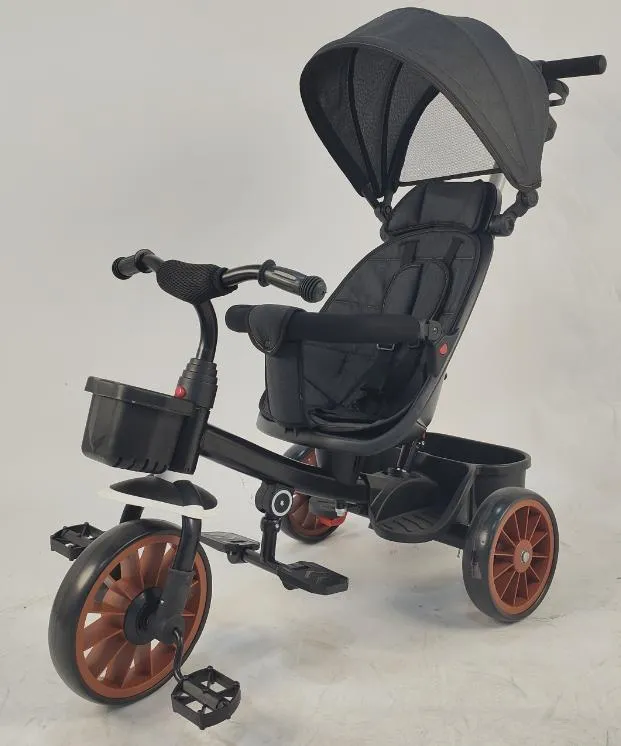 Detský pedálový bicykel so slnečnou strechou